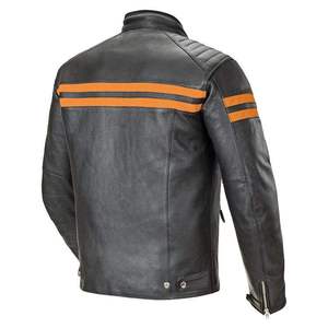 Blouson de moto unisexe en cuir style vintage coupe-vent toutes saisons, couleurs et logo personnalisables, fournisseur en gros 2026 - Product Image 4