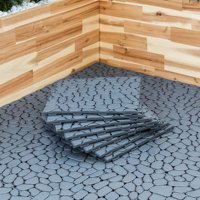 Dalles de terrasse emboîtables modernes en PU 300x300x22mm, grain de bois, gaufrage 3D, toutes saisons, pour patio, porche, bord de piscine, balcon