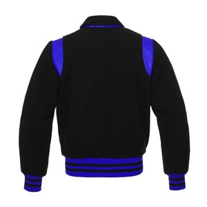 Winter Street Fashion Men's <b>Wool</b> Body and Leather Fashion Panel Men Female Varsity Jackets & Coat OEM Services - Product Image 6