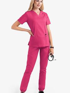 Ensemble de gommage d'allaitement personnalisable de haute qualité tissu tricoté multicolore uniformes chirurgicaux doux dentaire/salon bas quantité minimale de commande pour les hôpitaux - Product Image 3