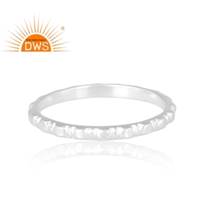 Manufacturer of <b>925</b> <b>Silver</b> Band <b>Ring</b> <b>Silver</b> Band <b>Ring</b> Jewelry for Women - Product Image 3