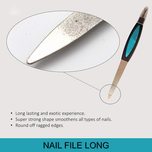 German Stainless Steel Double Side Nail <b>File</b> Beautiful Handle Nail <b>File</b> 100/180 Glass Nail <b>File</b> For beauty With Customized Sized - Product Image 6