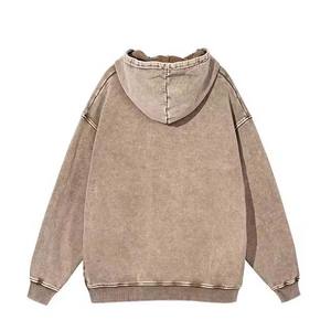 Vente en gros de sweatshirts à capuche et sweatshirts 100% coton design personnalisé pull délavé à l'acide Streetwear vêtements pour hommes sweats à capuche basiques - Product Image 5