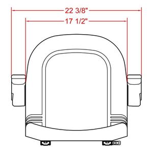 Asiento compacto para tractor con horquilla elevadora, cortacésped y cargador, con reposabrazos - Product Image 6