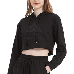 Uso al aire libre superventas mujeres Crop Top sudaderas con capucha ropa de moda mujeres duraderas Crop Top sudaderas con capucha - Product Image 3