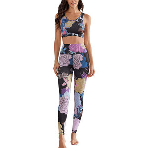 Conjuntos de Pantalones de Yoga para Mujer, Tallas Grandes, Transpirables, de Secado Rápido, Anti-UV, Diseño Sólido, Spandex/Poliéster, Ropa Deportiva, Venta al Por Mayor - Product Image 1