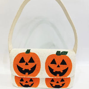 Bolso de mano con cuentas y diseño de limón hecho a mano para mujer, bolso de hombro con cierre de cremallera para fiesta en la playa de verano, lote de 3 piezas al por mayor - Product Image 1