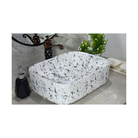 Lavabo de comptoir décoratif moderne avec égouttoir pour salle de bain, vasque en céramique pour maisons, hôtels et appartements