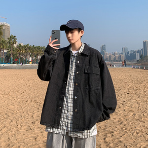 Streetwear Hip Hop surdimensionné Veste en jean pour homme à la mode à prix réduit et bon marché vente en gros - Product Image 4