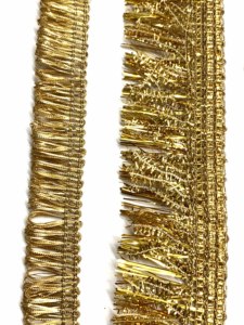 Lurex Gold Metallic 1.5" Sequence Fringes <b>Lace</b> Trim Ribbons for Dresses <b>Curtains</b> & Home Textiles-100% Polyester - Product Image 5
