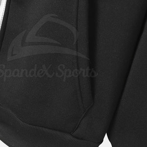 Sweat à capuche unisexe de haute qualité à fermeture éclair manches longues léger en vrac pas cher - Product Image 6