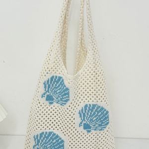 Nuevo Bolso de Hombro Tejido con Conchas Marinas al Estilo Coreano, Bolso de Playa de Gran Capacidad para Vacaciones, Bolso de Ganchillo - Product Image 4