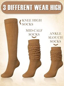 Inverno <span class=keywords><strong>donna</strong></span> uomo impilato <span class=keywords><strong>stivale</strong></span> 80 anni '90 al Neon Slouch maglia calze a Scrunchie - Product Image 6