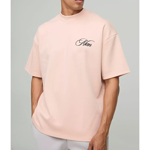 T-shirt surdimensionné 100% coton de haute qualité pour hommes imprimé personnalisé Camisetas Masculinas Plain Ringer T-shirts pour hommes - Product Image 3