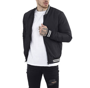 Veste de baseball universitaire sans col à broderie personnalisée pour hommes, manteau Letterman grande taille à la mode pour l'hiver, vente en gros - Product Image 1