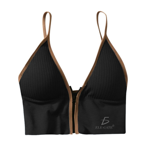 Bralette Deportivo Ajustable de Talla Grande con Relleno de Algodón para Yoga, Top Corto con Estampado Elástico XS, Ligero, de Spandex - Product Image 2