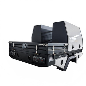 Premium Two-Tone Powder Coated Aluminum Ute Tray Half Canopy Combo with Integrated Half Canopy and Underbody Storage Boxes - Product Image 6