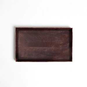 Petite assiette rectangulaire en bois d'acacia, plateau à charcuterie miniature, plateau de service pour collations, passe au lave-vaisselle, moderne et luxueux - Product Image 2