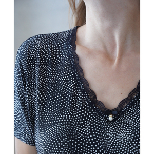 Conjunto de pijama de verano para mujer, ropa de dormir de lujo de alta calidad, camiseta de viscosa de alta calidad de talla XL con manga corta y pantalones - Product Image 4