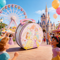 Boîte à lunch ronde en métal personnalisée avec poignée en plastique, étui de rangement portable en fer blanc, petite valise en fer blanc pour emballage cadeau pour enfants
