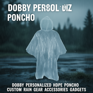 Poncho personnalisé en HDPE Dobby, accessoires de protection contre la pluie, gadgets - Product Image 3
