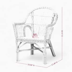 Chaises de salle à manger en rotin faites à la main chaises d'appoint en rotin d'intérieur fauteuils confortables pour chambre salon - Product Image 5