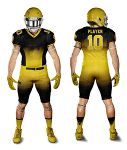 Fabricant d'uniformes d'équipe de football américain sur mesure, maillot et pantalon à manches courtes, respirant et anti-humidité - Product Image 3