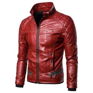Manteau en cuir pleine fleur d'hiver pour hommes Grand manteau en cuir cadeau de Noël Col en laine amovible Vêtements Veste de moto - Product Image 2