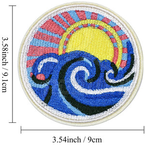 Parches Bordados Redondos de Diseño Simple, Termoadhesivos, de Tela de Algodón Ligera, Colores y Tamaños Personalizados para Uniformes, Gorras y Bolsos - Product Image 2