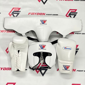 ชุดอุปกรณ์ฝึกซ้อมมวยแบบมืออาชีพ พร้อมโลโก้สั่งทำพิเศษ  ผู้ผลิตมืออาชีพ  ถุงมือ MMA สีขาวสำหรับฝึกซ้อม  พร้อมอุปกรณ์ป้องกันศีรษะและอวัยวะเพศ - Product Image 2