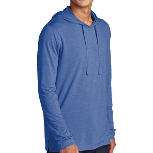 Mens Tri-blend Super Soft Jersey Hoodie Pullover Hooded Poly/Combed <b>Ringspun</b> Cotton/Rayon Perfect Tri-blend Pullover Hoodie - Product Image 1