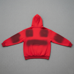 เสื้อฮู้ดดี้ผู้ชายแบบสวมหัวทรงโอเวอร์ไซส์ ผ้าฟลีซคอตตอนพิมพ์ลายสเปรย์สีดำ หนานุ่ม สั่งทำโลโก้ได้ ขายส่ง - Product Image 6