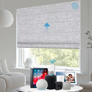 Persianas Romanas Motorizadas con Filtro de Luz y Control Remoto para Oficina y Apartamento - Product Image 1