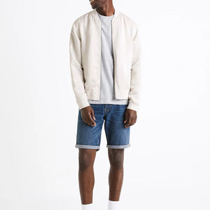 Blouson aviateur homme sur mesure 2026 de haute qualité avec col montant respirant et poche, logo personnalisé - Product Image 3