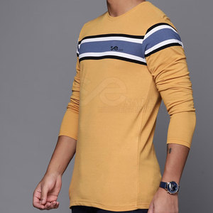 Style décontracté personnalisé OEM Premium 100% coton et fibre de bambou à manches longues imprimé respirant séchage rapide t-shirts pour hommes - Product Image 2