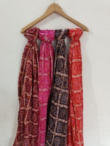 Bandhani Dupatta Indien Traditionnel Unisexe, Châle de Mariage Tendance pour Halloween, Cadeau Festif Diwali pour les Demoiselle d'Honneur - Product Image 5