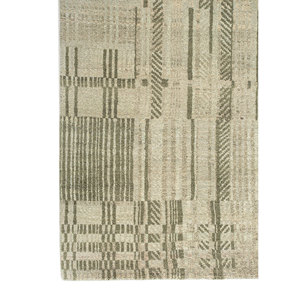 Alfombras de Lana Anudadas a Mano Kavi Green Lnr-1501 (Cs-02) con Patrón Geométrico Abstracto para el Hogar, para Pasillo, Rectangulares, para Adolescentes - Product Image 4