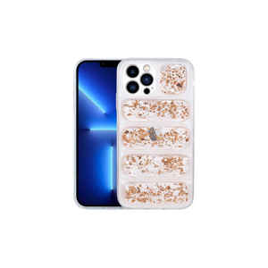 เคสซิลิโคนเน็ตซี่ กลิตเตอร์รี่ เวฟสำหรับไอโฟน 13 โปร 13 โปรแม็กซ์ 8 พลัส 7 พลัสป้องกันกล้องสีทอง - Product Image 1