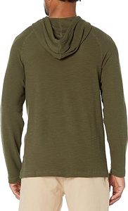 Sudadera con Capucha para Hombre, Color Verde Oliva, Corte Regular, Tejido de Algodón, Informal, con Bolsillo Delantero y Cordones Blancos - Product Image 2