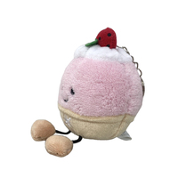Porte-clés Mascotte en Peluche Personnalisable en Fer Souple, Breloque de Sac Tendance en Forme de Crème Glacée, Couleur Personnalisable