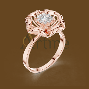 18K Custom <b>Arabic</b> name <b>ring</b> in silver - Product Image 1