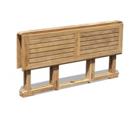 Table à manger pliante minimaliste en teck massif avec plateau rabattable 1,8 m, résistante aux intempéries, durable, légère et résistante aux UV pour l'extérieur