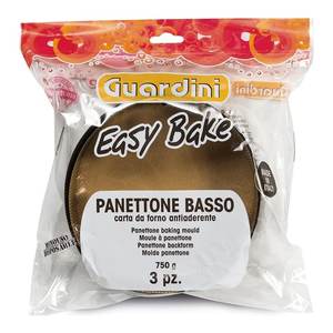 Juego de Moldes para Panettone Guardini, 3 Piezas, Bajos, 750g, Papel para Hornear (19x6cm) - Herramienta para Hornear y Repostería - Product Image 1