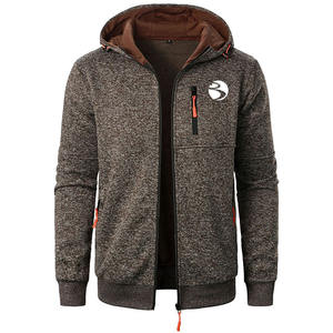 เสื้อฮู้ดซิปผู้ชายผ้าฟลีซคอตตอน 100% คุณภาพสูงสำหรับฤดูหนาว พิมพ์ลายดิจิทัล ออกแบบเองได้ - Product Image 2