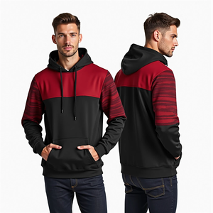 Sweats à capuche surdimensionnés personnalisés, lourds, à épaules tombantes, sans cordon, pour hommes, imprimés par sublimation, mode urbaine, vente en gros - Product Image 3