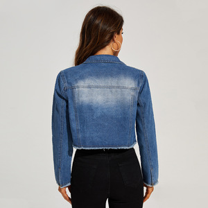 Populaire de haute qualité décontracté femmes Denim hauts manteau femmes bleu à manches longues grande taille Denim vestes Haus Industries - Product Image 2