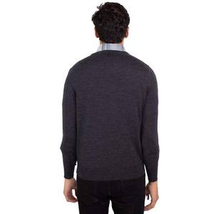 Suéter de Hombre de Alta Calidad, Súper Cómodo, Informal, Holgado, Cuello en V, Manga Larga, Talla Grande, 100% Algodón, Frente - Product Image 4