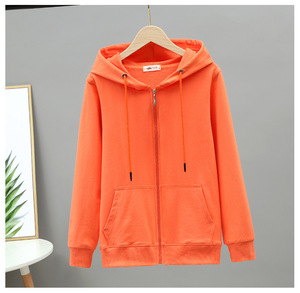 Fourniture en usine de sweats à capuche unisexes à fermeture éclair complète personnalisés de couleur unie sweats à capuche en coton vierge sweats à capuche pour hommes - Product Image 3