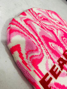 Vente en gros de bonnets d'hiver personnalisés en tricot chaud, tissu acrylique jacquard, mélange de laine avec motif à carreaux - Product Image 2
