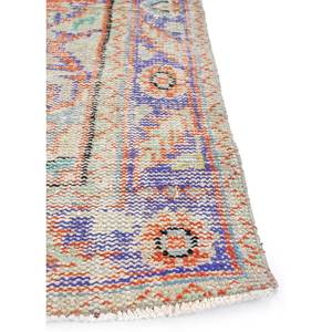 Alfombras de Lana Anudadas a Mano en Rojo Anaranjado Estilo Boho Pae-3247 para Habitación Juvenil, Diseño Abstracto de Medallón para Pasillo, Rectangular para el Hogar - Product Image 4